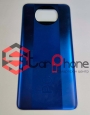 Задняя крышка Xiaomi Poco X3, синяя, оригинал, Б/У (есть потертости)