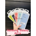 Чехол-накладка Samsung A21S, Silicone case светло-голубой