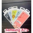 Чехол-накладка Samsung A73, Silicone case розовый